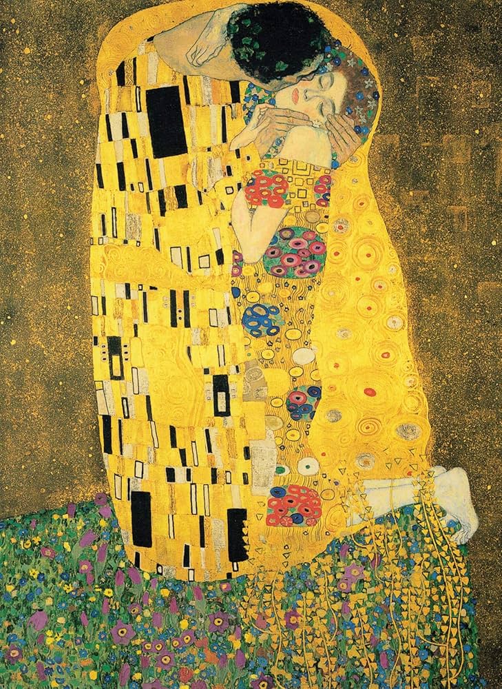 The Kiss by Gustav Klimt, Oil Painting Reproduction on Linen Canvas