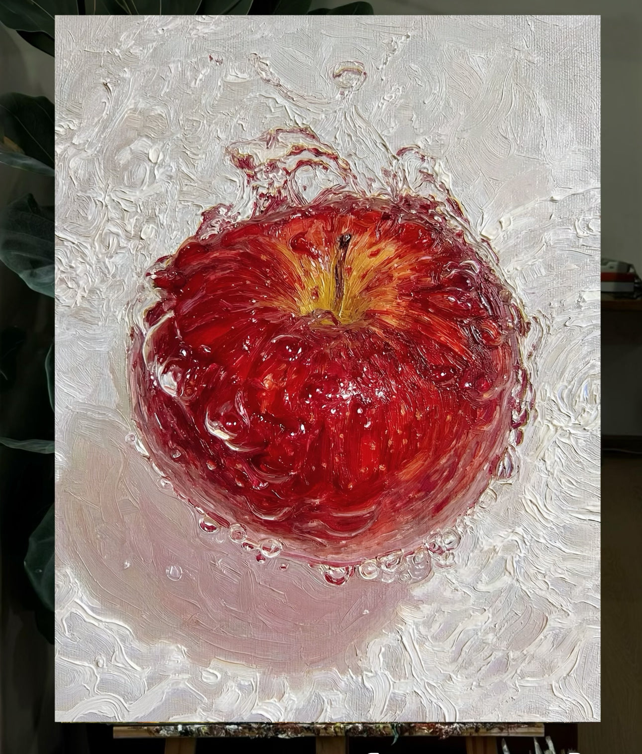 Hand-painted Apple Painting - The Velvet Splash