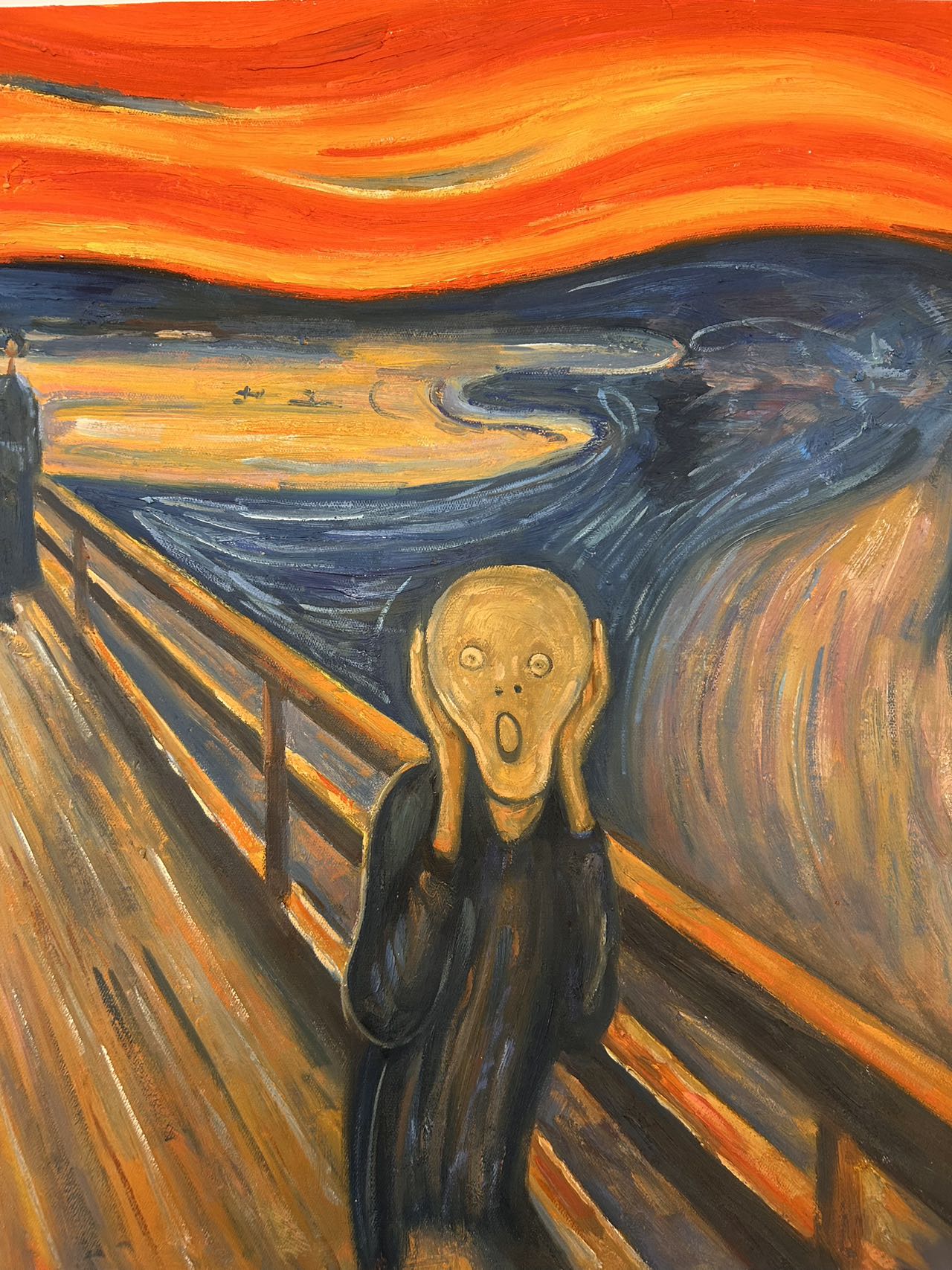 The Scream by Edvard Munch Hand-Painted Oil Reproduction on Linen